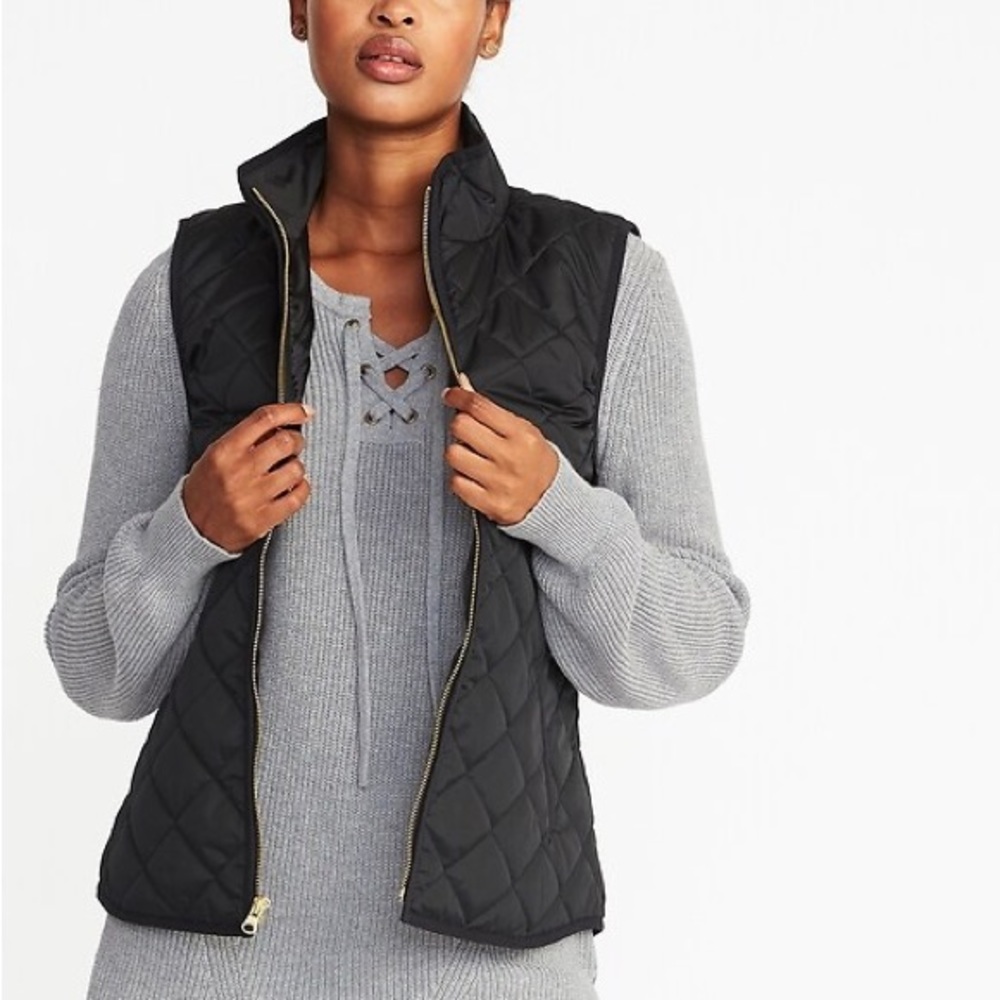 OLDNAVY | Black Quilt Puff Vest Women’s Small
